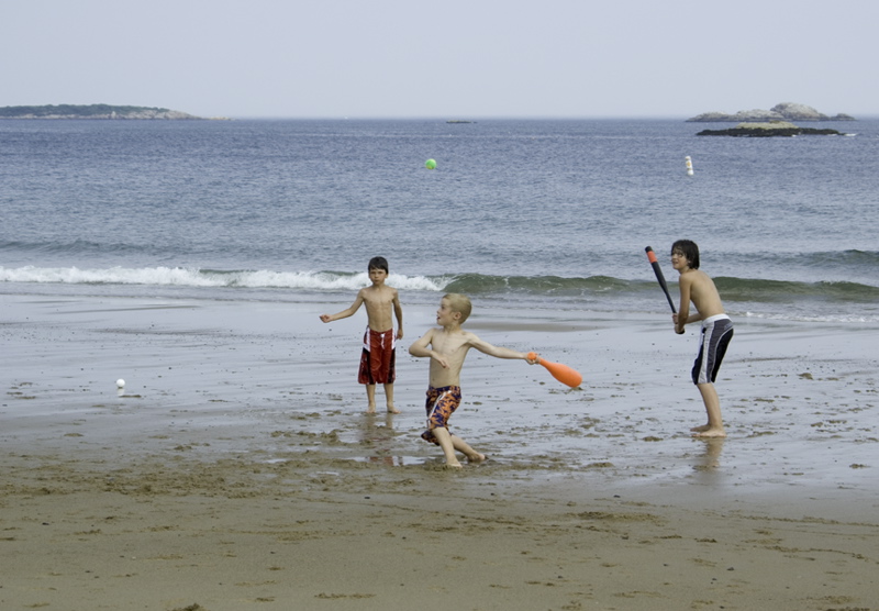 Hoem Run, Beach Baseball, Manchester By The Sea, MA